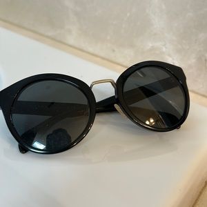 PRADA black round cat eye sunglasses